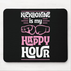 Alfombrilla De Ratón El kickboxing es mi hora feliz Divertido arte marc
