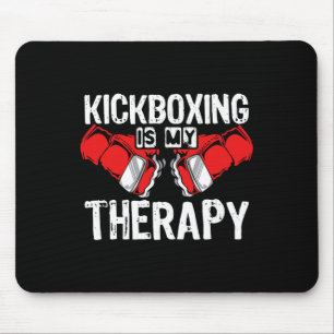 Alfombrilla De Ratón El kickboxing es mi terapia Mma kickboxing kickbox