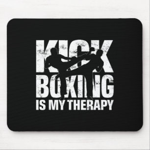 Alfombrilla De Ratón El kickboxing es mi terapia, Motivo de partido de