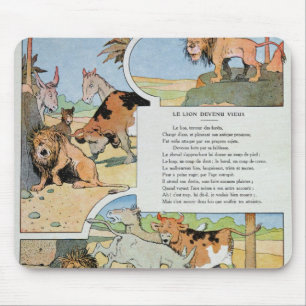 Alfombrilla De Ratón El león del envejecimiento, de las fábulas