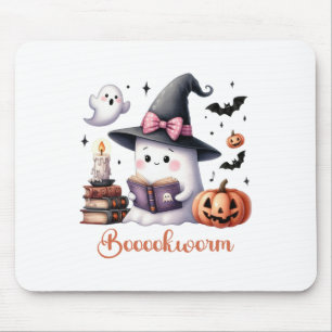 Alfombrilla De Ratón El libro de lectura fantasma Coquette Bow Hallowee