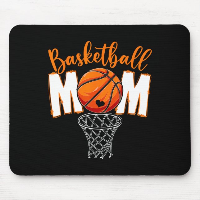 Alfombrilla De Ratón El lindo día de mamá, madre de básquetbol, de Son  (Frente)