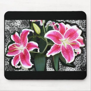 Alfombrilla De Ratón El lirio rosado florece Mousepad