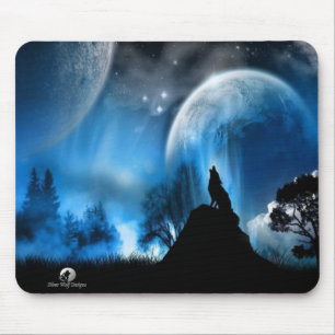 Alfombrilla De Ratón El lobo de plata diseña MousePad