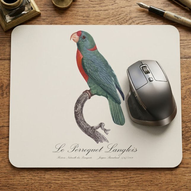 Alfombrilla De Ratón El loro Langlois de Jacques Barraband (Le Perroquet Langlois by Jacques Barraband. Mouse Pad)