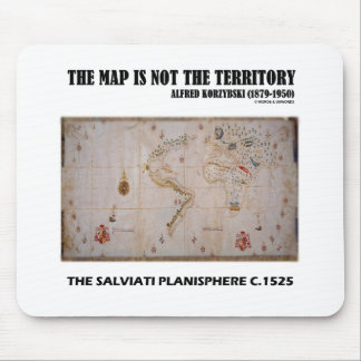 Alfombrilla De Ratón El Mapa No Es El Territorio Planisferio De Salviat