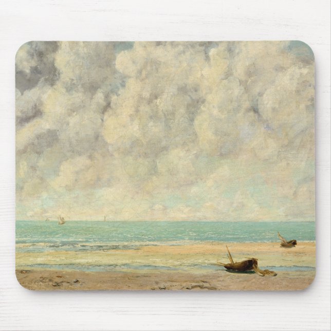 Alfombrilla De Ratón El mar tranquilo por Courbet: (Frente)