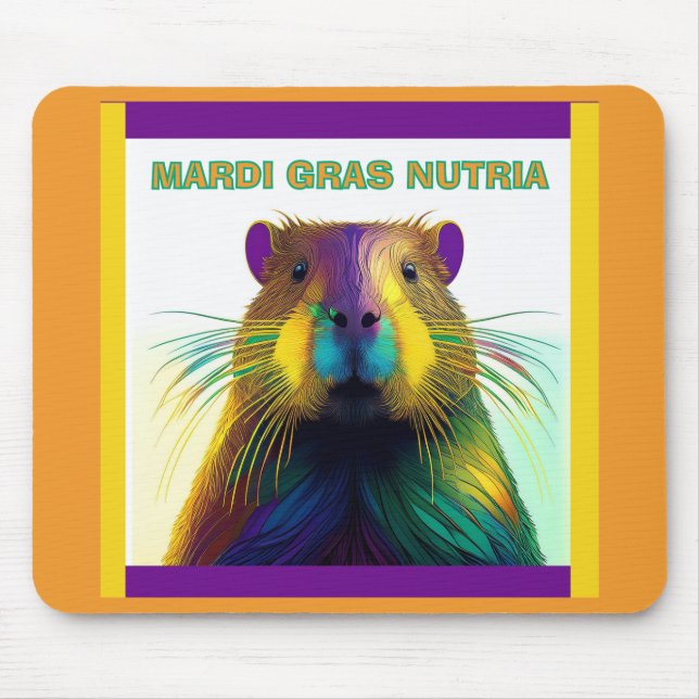 Alfombrilla De Ratón El Mardi Gras Nutria (Frente)
