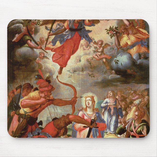 Alfombrilla De Ratón El martirio de Santa Ursula, comienzo del siglo (Frente)