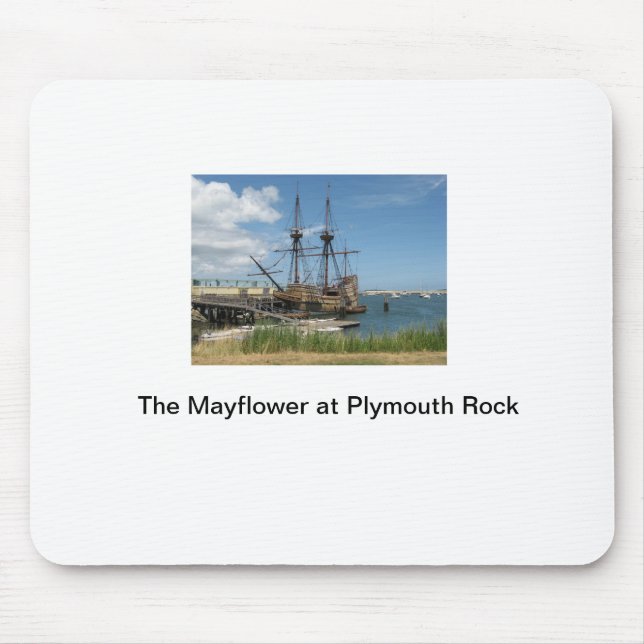 Alfombrilla De Ratón El Mayflower en Plymouth Rock (Frente)