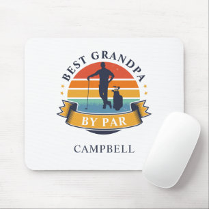 Alfombrilla De Ratón El Mejor Abuelo Retro De Par Personalizado Golfer 