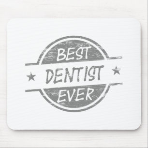 Alfombrilla De Ratón El mejor dentista siempre gris