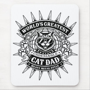 Alfombrilla De Ratón El mejor gato Metalizado pesado del mundo