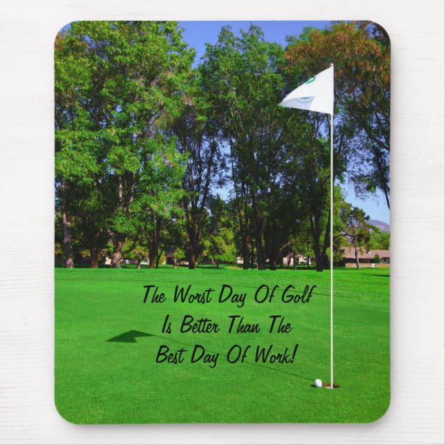 Alfombrilla De Ratón El mejor golf Mousepad del día (Frente)