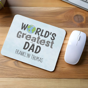 Alfombrilla De Ratón El Mejor Papá del Mundo Nombre Personalizado