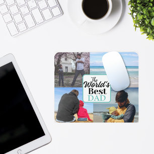 Alfombrilla De Ratón El mejor papá del mundo   Personalizado Cuatro Col