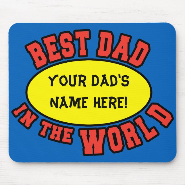 Alfombrilla De Ratón El mejor papá en el Día Mundial del Padre Personal (Frente)