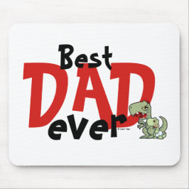 Alfombrilla De Ratón El mejor papá jamás rojo negro texto niño niño pad