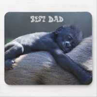 El mejor papá, mono del bebé que abraza el mono