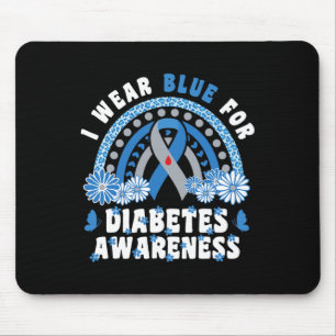 Alfombrilla De Ratón El Mes De Concienciación Sobre La Diabetes Es Azul