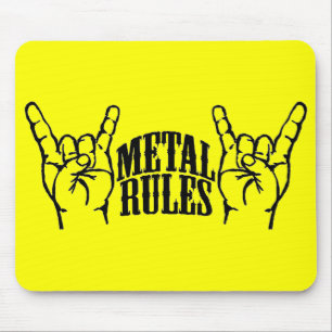 Alfombrilla De Ratón El metal amarillo gobierna el cojín de ratón