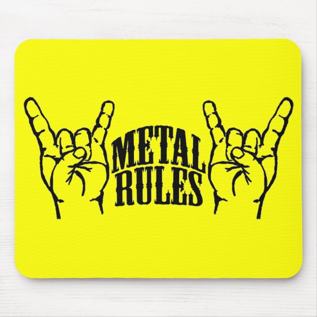Alfombrilla De Ratón El metal amarillo gobierna el cojín de ratón (Frente)