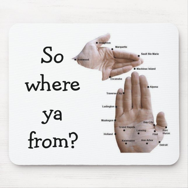 Alfombrilla De Ratón ¡El Michigan práctico "viaje" Mousepad! (Frente)