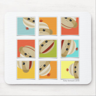 Alfombrilla De Ratón El mono del calcetín pega los bloques Mousepad