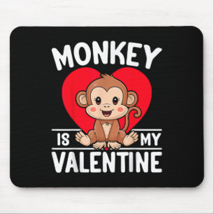 Alfombrilla De Ratón El mono es mi mono de San Valentín