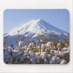 Alfombrilla De Ratón El monte Fuji cubrió con nieve