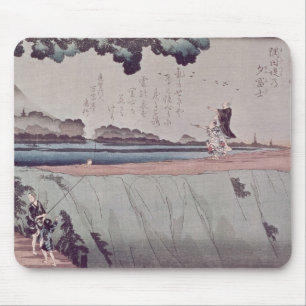 Alfombrilla De Ratón El monte Fuji del terraplén del río de Sumida