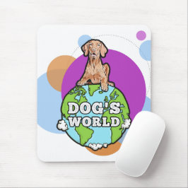 Alfombrilla De Ratón El mundo del perro con los círculos