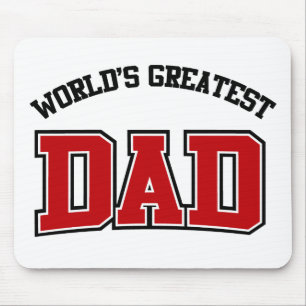 Alfombrilla De Ratón El mundo más grande papá Mousepad rojo