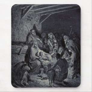 Alfombrilla De Ratón El Nacimiento de Gustave Doré Tinta Victoriana Pre
