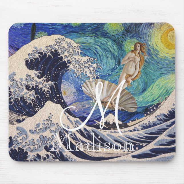 Alfombrilla De Ratón El nacimiento de Venus en la Gran Ola (Frente)