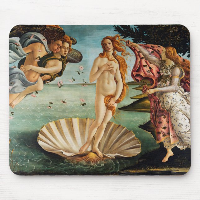 Alfombrilla De Ratón El nacimiento de Venus, Sandro Botticelli, 1485 (Frente)