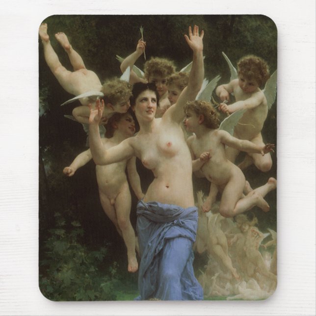Alfombrilla De Ratón El Nido de Avispas de William Adolphe Bouguereau (Frente)