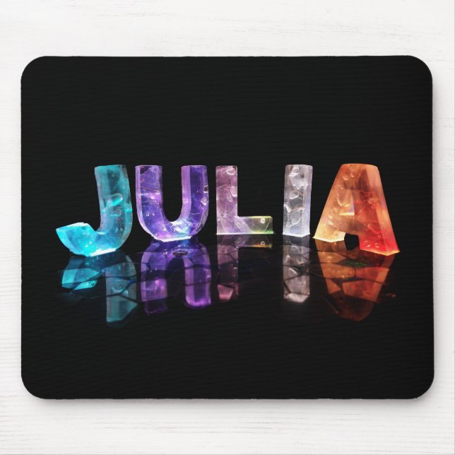Alfombrilla De Ratón El nombre Julia en luces 3D (fotografía) (Frente)