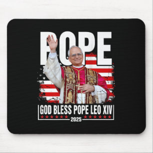 Alfombrilla De Ratón El nuevo Papa León Xiv Católicos Regalos (atrás)