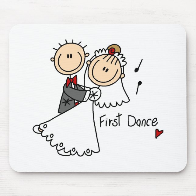 Alfombrilla De Ratón El nuevos marido y esposa primero bailan Mousepad (Frente)