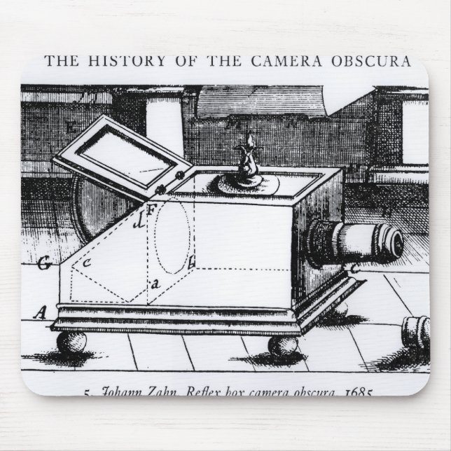 Alfombrilla De Ratón El obscura reflejo de la cámara de caja (Frente)