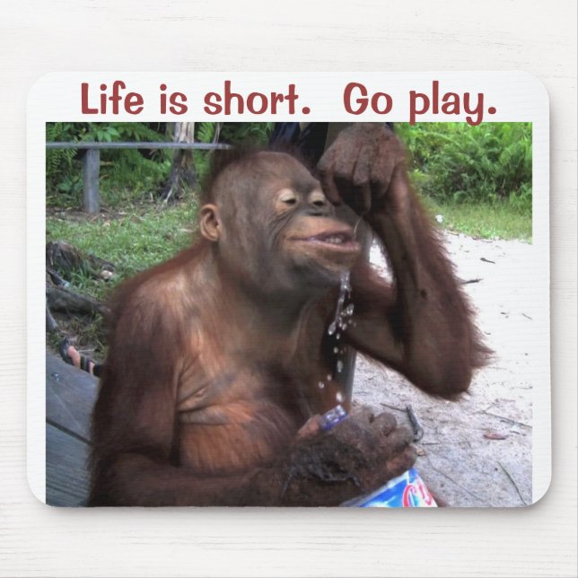 Alfombrilla De Ratón El orangután salpica en agua (Frente)