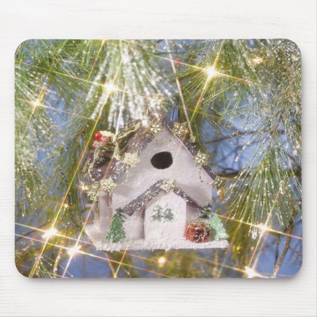Alfombrilla De Ratón El ornamento de la casa de pájaros- (Frente)
