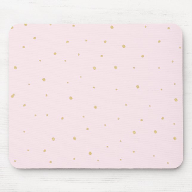 Alfombrilla De Ratón El oro puntea el rosa de Mousepad (Frente)