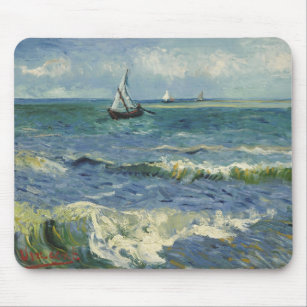 Alfombrilla De Ratón El paisaje marino de Van Gogh en Saintes Maries de