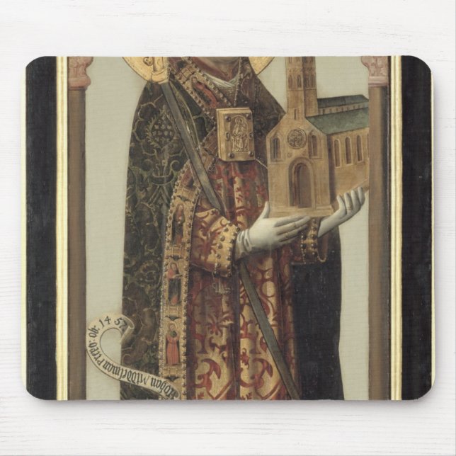 Alfombrilla De Ratón El panel votivo que representa St. Ansgar, 1457 (Frente)