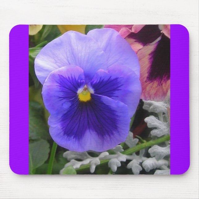 Alfombrilla De Ratón El Pansy Azul (Frente)