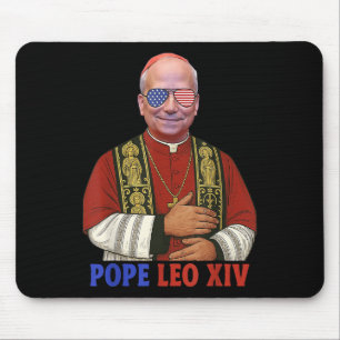 Alfombrilla De Ratón El Papa Leo Xiv Nuevo Papa Americano 2025 Divertid