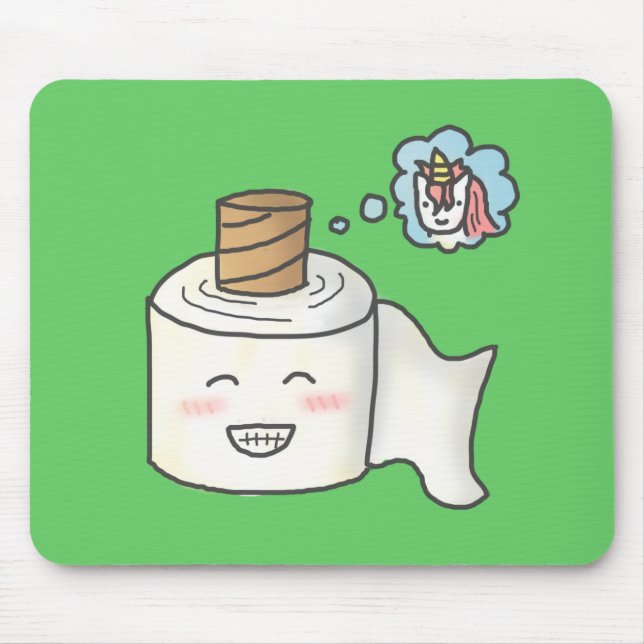 Alfombrilla De Ratón El papel higiénico divertido lindo que lo soña es (Frente)