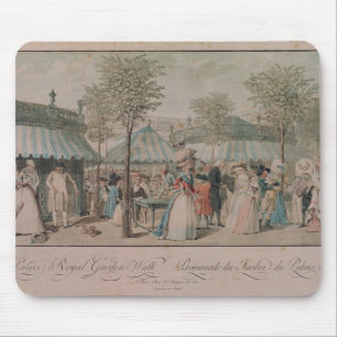 Alfombrilla De Ratón El paseo del jardín del Palais Royal, 1787